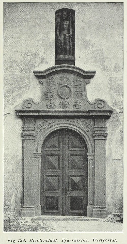 Luthmer VI-129-Bleidenstadt Pfarrkirche Westportal