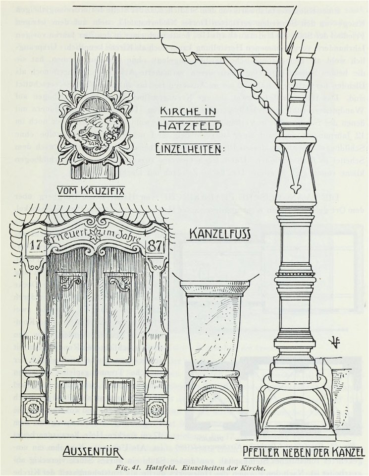 Luthmer IV-041-Hatzfeld Einzelheiten der Kirche