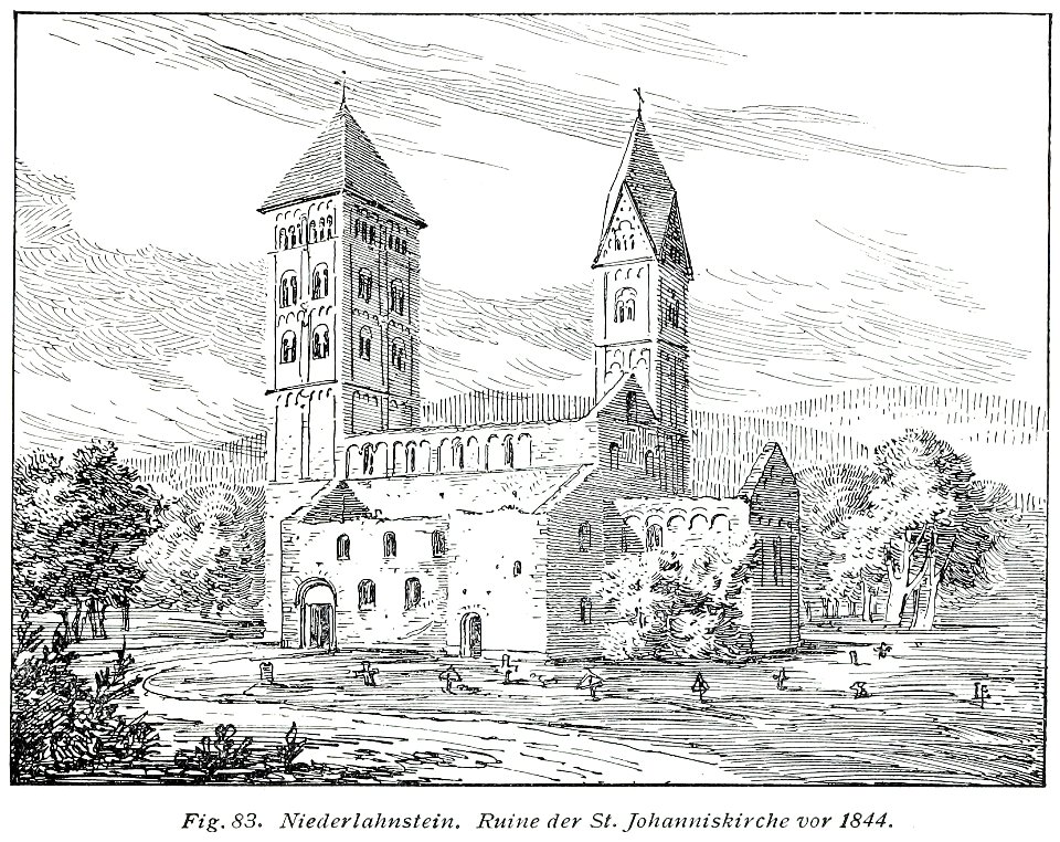 Luthmer V - 83 - Niederlahnstein Ruine der St Johanneskiche vor 1844