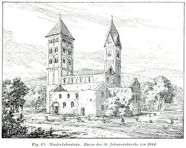 Luthmer V - 83 - Niederlahnstein Ruine der St Johanneskiche vor 1844