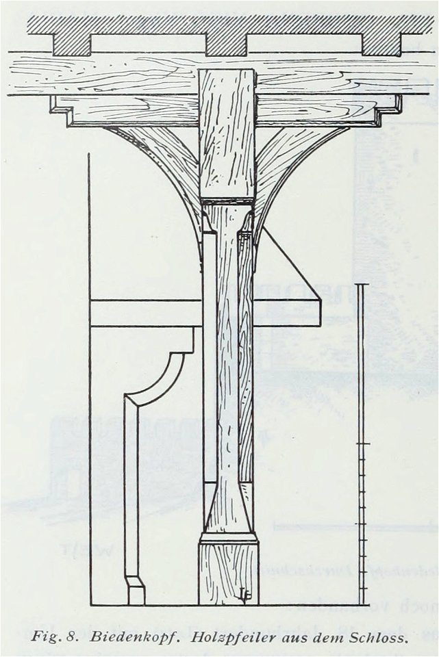 Luthmer IV-008-Biedenkopf Holzpfeiler aus dem Schloss