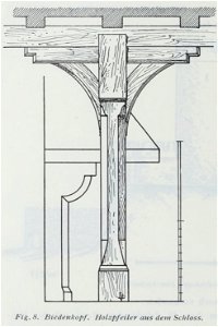 Luthmer IV-008-Biedenkopf Holzpfeiler aus dem Schloss