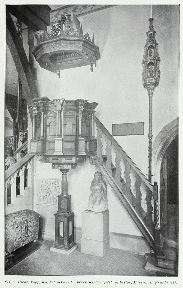 Luthmer IV-006-Biedenkopf Kanzel aus der früheren Kirche (jetzt im histor. Museum in Frankfurt)