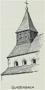 Luthmer VI-159f-Turmstudien 1 Romanische Türme mit Zeltdach und Gruppenfenstern-Gladenbach