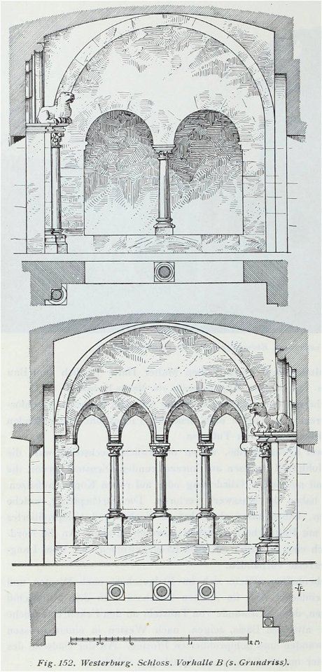 Luthmer IV-152-Westerburg Schloss Vorhalle B (s. Grundriss)