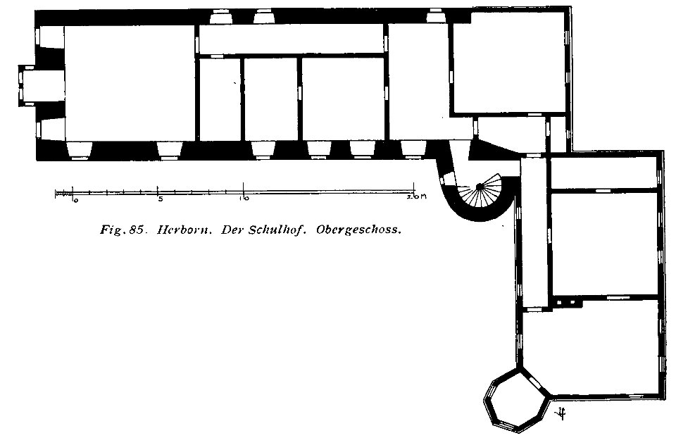 Luthmer IV-085-Herborn Der Schulhof Obergeschoss