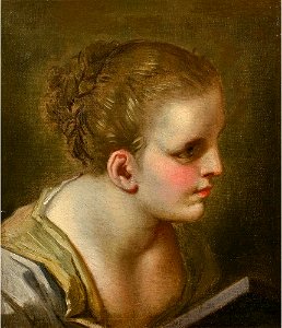 Head of a Young Girl by Benedetto Luti, oil on canvas