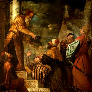 Lycurgus Giving Law to the People, Jacopo Palma or Bonifazio de' Pitati