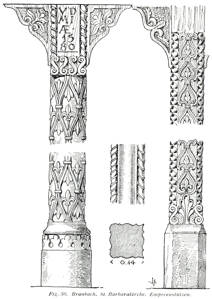 Luthmer V - 50 - Braubach St Barbarakirche Emporenstütze