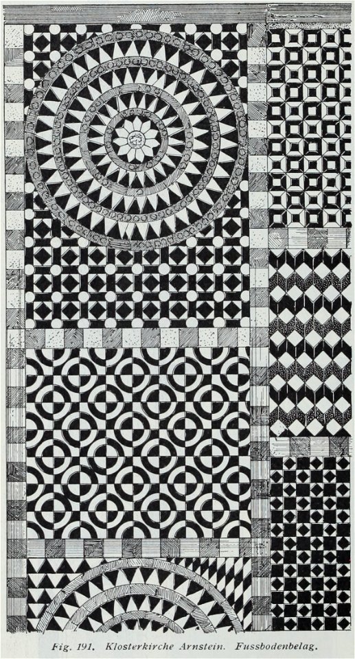 Luthmer III-191-Klosterkirche Arnstein Fussbodenbelag
