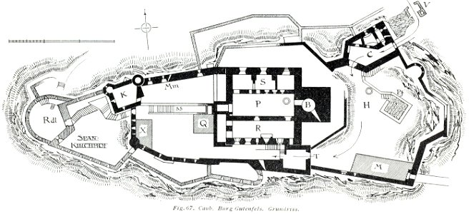 Luthmer V - 67 - Kaub Burg Gutenfels Grundriss