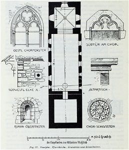 Luthmer IV-027-Dautphe Pfarrkirche Grundriss und Einzelheiten
