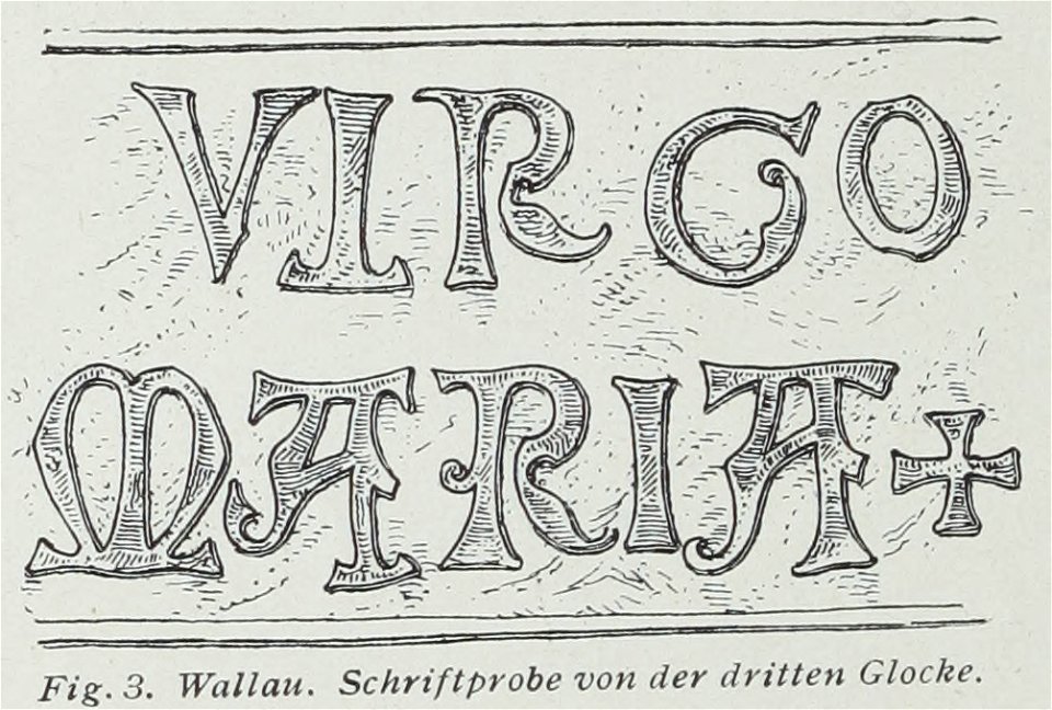 Luthmer VI-003-Wallau Schriftprobe von der dritten Glocke