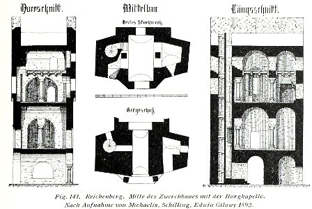 Luthmer V - 141 - Reichenberg Mitte Zwerchbaues mit Burgkapelle Nach Aufnahme von Michaelis Schilling Edwin Gilowy 1892