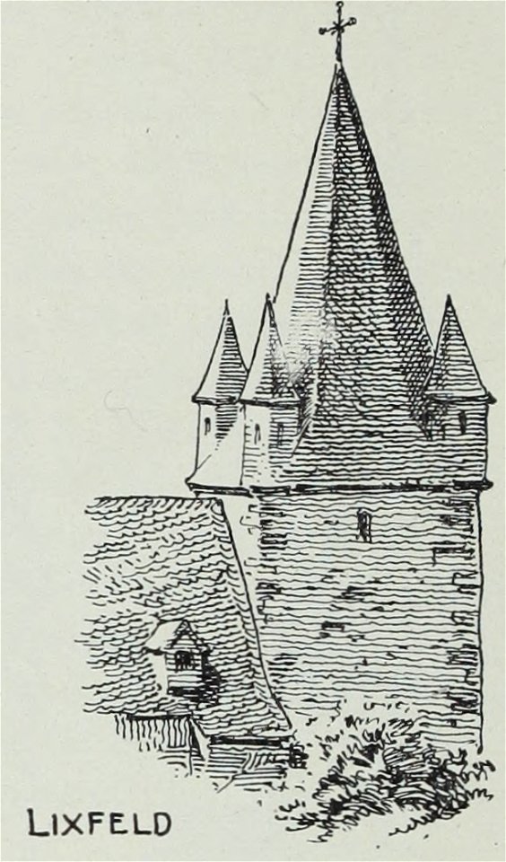 Luthmer VI-162c-Turmstudien 4 Türme mit schlanker Spitze belebt durch Gaupen-Lixfeld