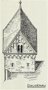 Luthmer VI-160b-Turmstudien 2 Romanische Türme mit Rautendach Türme mit freien Giebeln-Dausenau