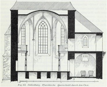 Luthmer IV-063-Dillenburg Pfarrkirche Querschnitt durch den Chor