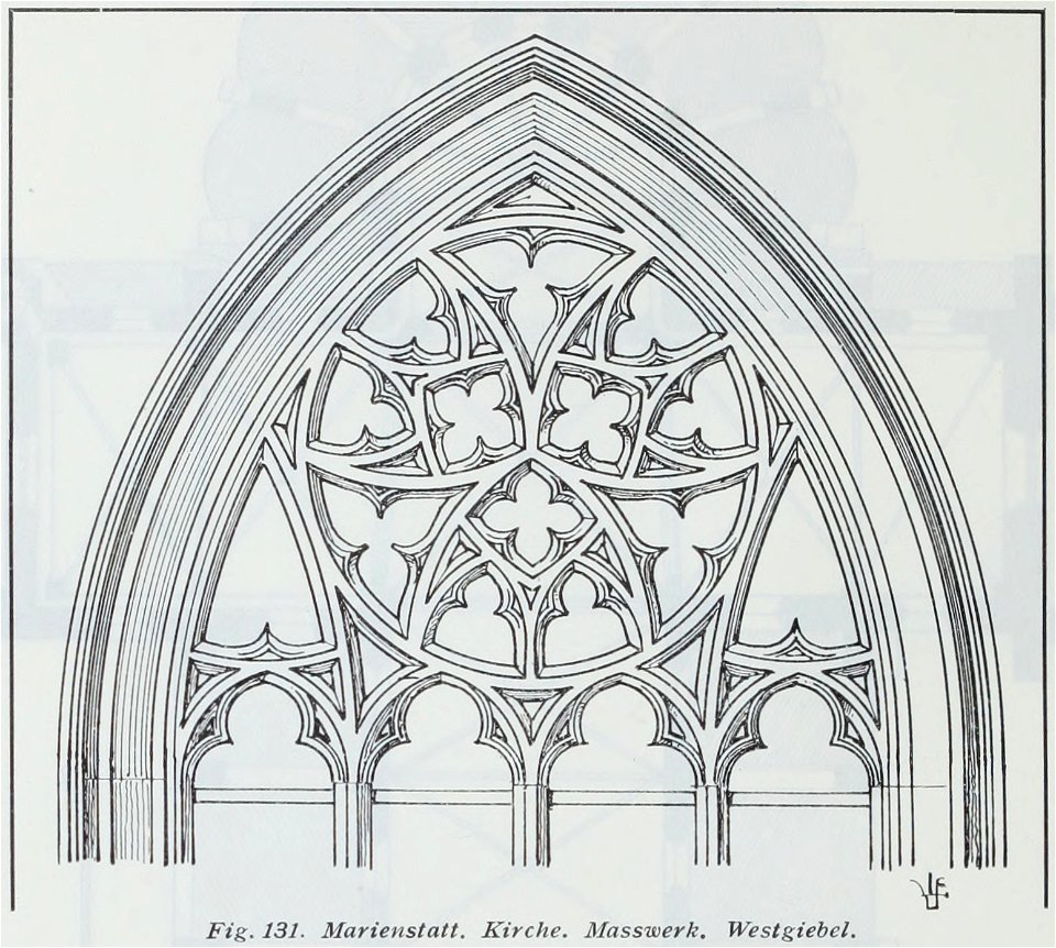 Luthmer IV-131-Marienstatt Kirche Masswerk Westgiebel - Free Stock ...