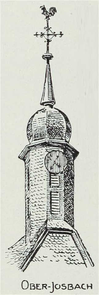 Luthmer VI-165e-Turmstudien 7 verschiedene Dachreiter-Formen-Ober-Josbach