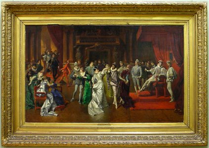 Lwowska Galeria Sztuki - Władysław Bakałowicz - The Ball at the Court of Henry Valois