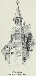 Luthmer VI-164a-Turmstudien 6 Mehrgeschossige welsche Hauben-Usingen Hugen Kirche