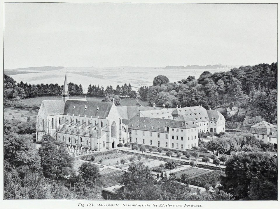 Luthmer IV-123-Marienstatt Gesamtansicht des Klosters von Nordwesten