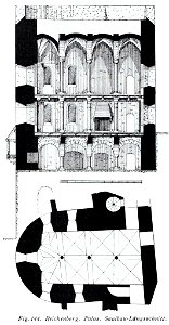 Luthmer V - 144 - Reichenberg Palas Saalbau Längsschnitt