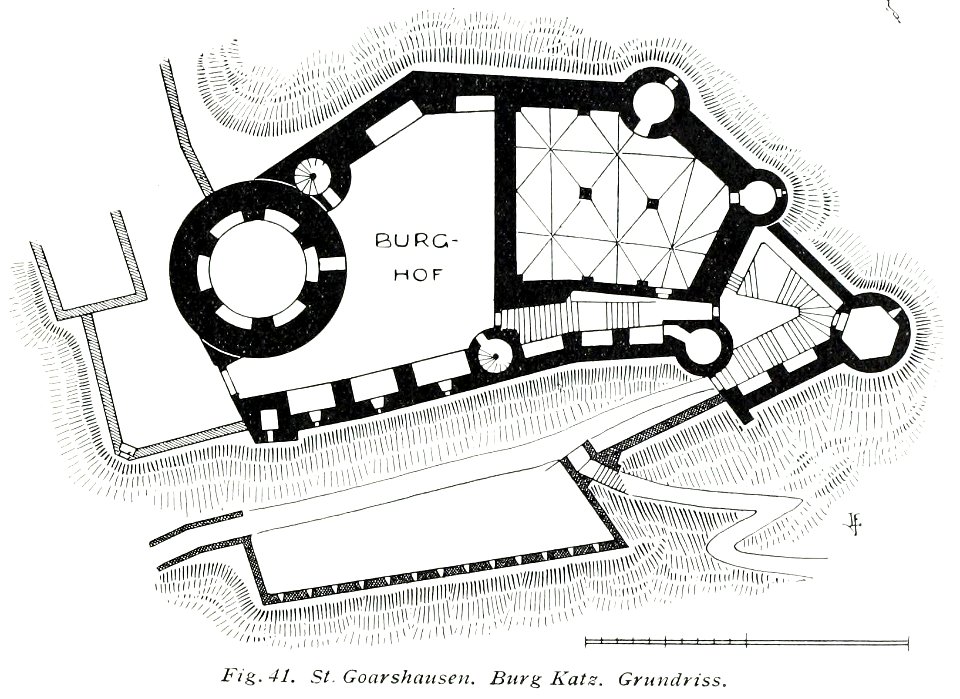 Luthmer V - 41 - St Goarshausen Burg Katz Grundriss