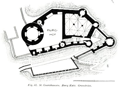 Luthmer V - 41 - St Goarshausen Burg Katz Grundriss