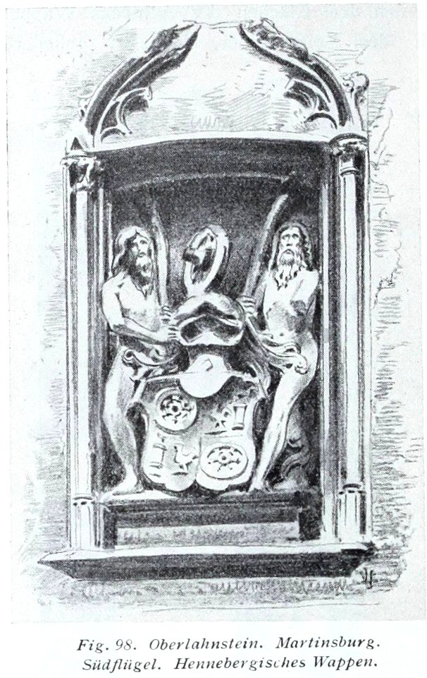 Luthmer V - 98 - Oberlahnstein Martinsburg Südflügel Hennebergisches Wappen