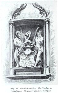 Luthmer V - 98 - Oberlahnstein Martinsburg Südflügel Hennebergisches Wappen
