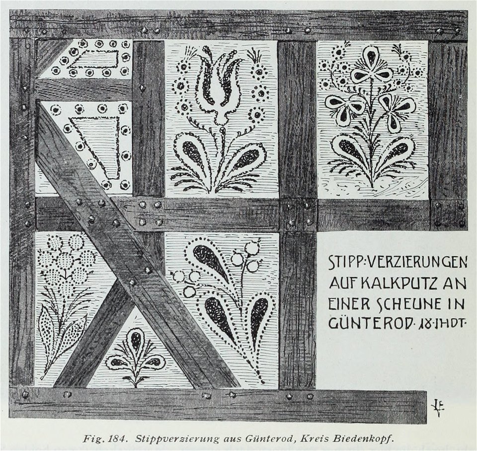 Luthmer IV-184-Stippverzierung aus Günterod Kreis Biedenkopf