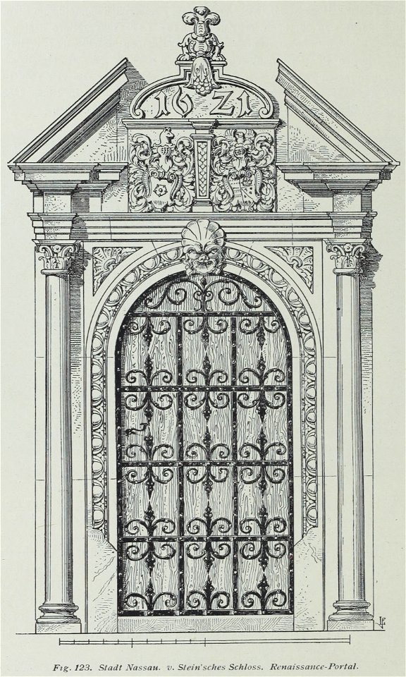 Luthmer VI-123-Stadt Nassau von Steinsches Schloss Renaissance-Portal