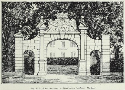Luthmer VI-122-Stadt Nassau von Steinsches Schloss Parktor
