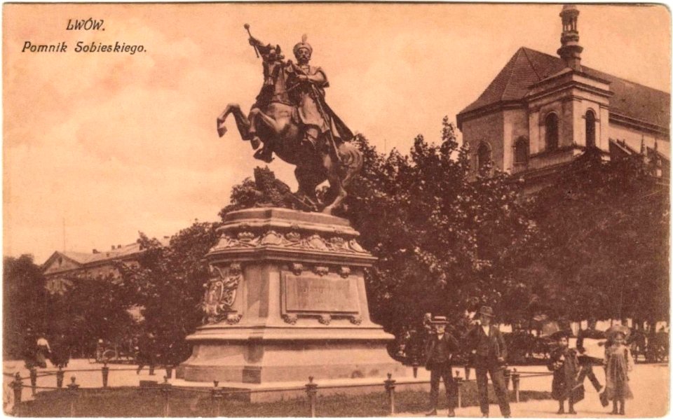 Lwów. - Pomnik Sobieskiego