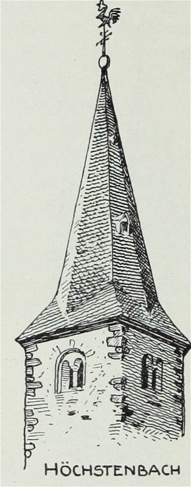 Luthmer VI-162b-Turmstudien 4 Türme mit schlanker Spitze belebt durch Gaupen-Höchstenbach