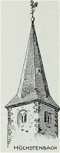 Luthmer VI-162b-Turmstudien 4 Türme mit schlanker Spitze belebt durch Gaupen-Höchstenbach