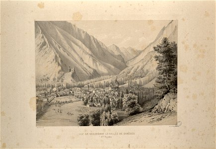Luz en regardant la Vallée de Barèges (Hautes-Pyrénées) - Fonds Ancely - B315556101 A PARIS 1 042