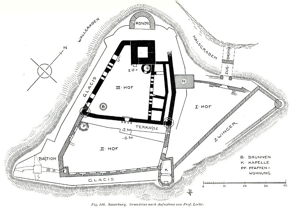 Luthmer V - 148 - Sauerburg Grundriss nach Aufnahme von Prof Loehr