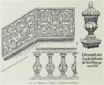 Luthmer VI-036-Weilburg Schloss Eisengussarbeiten