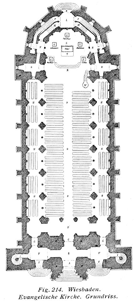 Luthmer V - 214 - Wiesbaden evangelische Kirche Grundriss