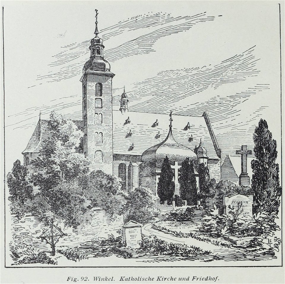 Luthmer VI-092-Winkel katholische Kirche und Friedhof