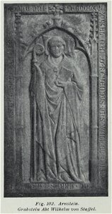 Luthmer VI-102-Arnstein Grabstein Abt Wilhelm von Staffel