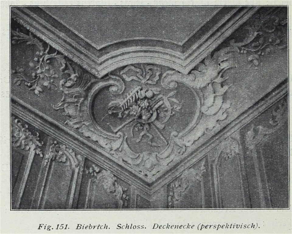 Luthmer VI-151-Biebrich Schloss Deckenecke (perspektivisch)