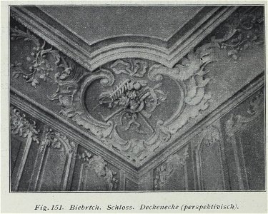 Luthmer VI-151-Biebrich Schloss Deckenecke (perspektivisch)