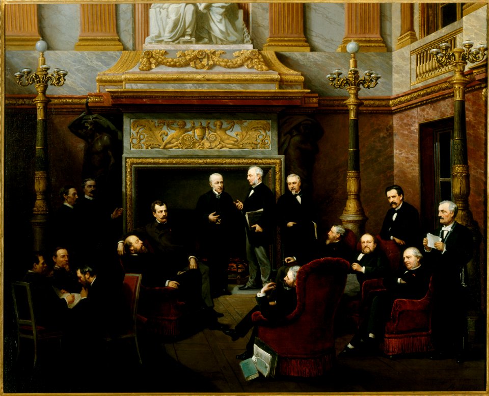 Léon Aclocque - Le Fumoir de l'Assemblée nationale au château de Versailles, en 1876 - P1067 - Musée Carnavalet