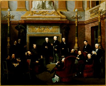 Léon Aclocque - Le Fumoir de l'Assemblée nationale au château de Versailles, en 1876 - P1067 - Musée Carnavalet