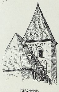 Luthmer VI-159d-Turmstudien 1 Romanische Türme mit Zeltdach und Gruppenfenstern-Kirchähr