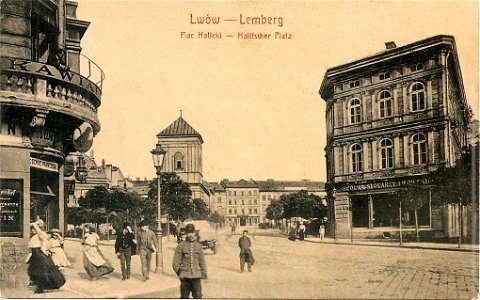 Lwów - Lemberg. Plac Halicki - Halitscher Platz (03)