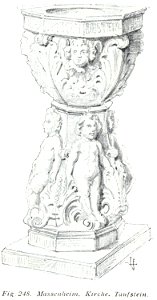 Luthmer V - 248 - Massenheim Kirche Taufstein